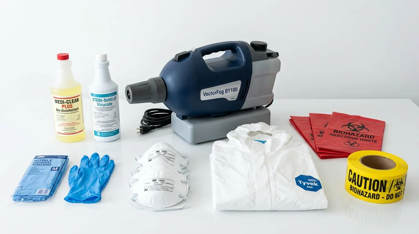 Professional biohazard remediation crew working in Marble Falls